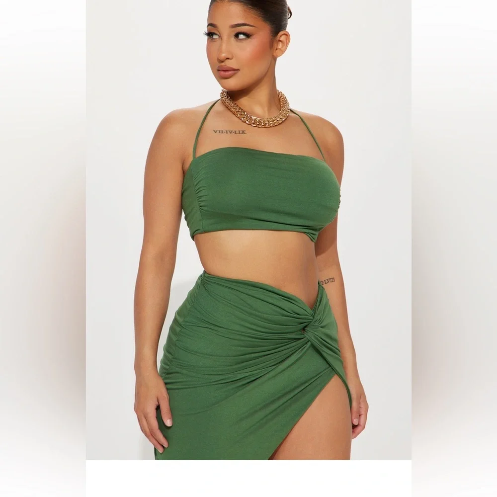 Can't Forget You Skirt Set - Green - Picture 2 of 3